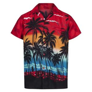 T-shirty męskie 2024 MENS Koszulka Hawaje 3D na plaży nadruk swobodny męski koszulka Męska krótka rękaw