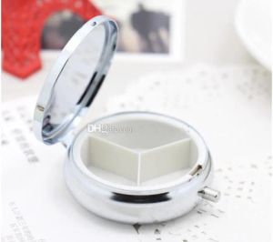 Metal Pill Boxes DIY Medicine Organizer container silver EDC Pill Cases Hot selling Free Shipping LL