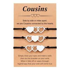 Matching Heart Distance Bracelets Friendship Gift for Sisters Best Friends Cousins Bestie Girls Women
