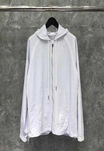 2021 Fashion Brand Jacket Men Cardigans Kläder Vit randig sport Uniform Spring Autumn Hooded Casual Coat X07103929290
