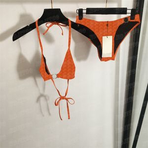 Drukuj litera Bikini Projektant Swimsuit Kobiet Kąpiel Kąpiec Wyściełane push Up Up Szybkość seksowna bikini dwuczęściowe damskie modne stroje kąpielowe