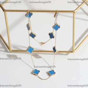 Vanclef Halskette neue klassische Mode -Anhänger -Halskette für Frauen elegant 4/Vier Blattklee Larkette Halskette hochwertiger Chokerketten Designer Schmuck C97