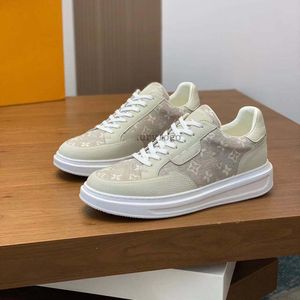 2024S/S Beverly Hills Men Sneakers Shoes White Black Damier jacquard Leather Trainers Famous Brands Comfort Couple Skateboard Men's Casual Walking EU38-46 5.10 04