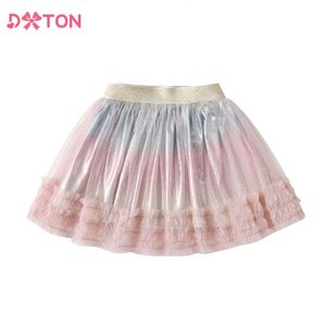 Dxton baby flicka gradient tutu ruffles prinsessa flickor sjöjungfru tyll födelsedagsfest kjolar barn dans kjol 3-8y l2405