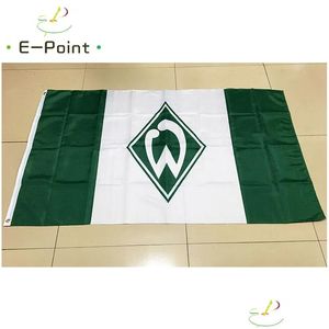 Banner Flags Tyskland SV Werder Bremen Flag 3x5ft 90cmx150cm Polyester Decoration Flying Home Garden Festive Presents Drop Delivery Party OTHXP