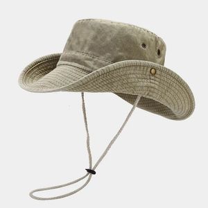 Bawełniany solidny kapelusz kubełkowy Hat Fisherman Outdoor Travel Sun Cap dla mężczyzn i kobiet 191 240603
