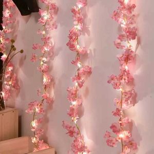 مصابيح الجدول 1pc 2m 20 LED زهر الكرز سلسلة ضوء الفناء أضواء سنة جديدة الديكور لحفل زفاف عيد الميلاد