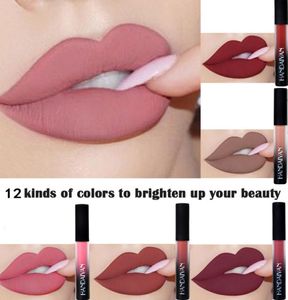 Novos mulheres maquiagem sexy lábio vermelho batom líquido fosco à prova d'água de longa duração Lip Lip Gloss Matte Lip Tint Cosmetics RF05411250802