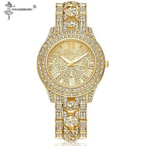 Zegarek Hip Hop Złoty Srebrny luksusowy luksusowy męski lód zegarki data kwarc z mikropave cz dhinestones biżuteria unikalna dla unisex 310V
