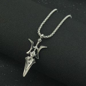 Naszyjniki wiszące halberd Halberd Wision Misa Amane Cosplay Adornment Halloween Goth Cross Cross Biżuteria Walentynki Prezent