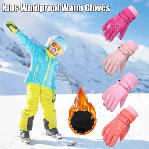 Children's Finger Gloves Keepsakes Waterproof childrens windproof gloves winter thick outdoor skiing and cycling sports warm boys girls snow WX5.30