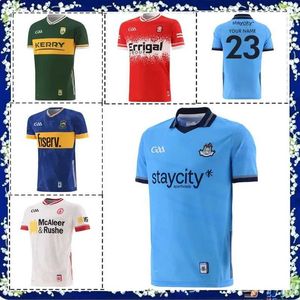 Men's T-Shirts 2024 Dublin GAA Home Jersey Shirt Mens Kerry GAA Home Jersey 2024 Rugby Jersey Tipperary GAA Home Jersey Size S-5XL T240531