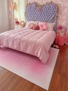 Gradient färg vardagsrum stora områden mattor minimalistiska sovrum dekoration mattan rosa soffbord mattan plysch mjuk balkong mattor 240603