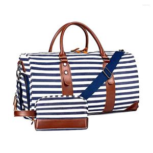 Duffel Bags Weekender Women D uma noite para viajar com sapatos compartimento de bagagem de tamanho grande para avião para avião