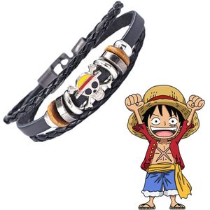 Anime One Piece Monkey Nika Monkey Luffy in pelle Luffy Bracciale Cosplay Unisex Regolabile Punk Punk Belierli Pun di gioielli Accessori per adornare