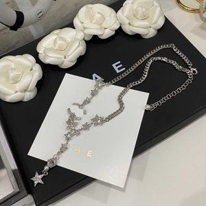 Pendant Necklaces Boutique 925 Silver Plated Necklace Designer High Quality Star Shaped Jewelry Pendant Design Necklace Fashionable Charm Girl High Quality Gift B