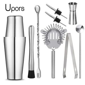 UPORS Boston Shaker Professional Stainless Steel Bartender Wine Cup Cocktail Mixer Martini Cocktail Shaker Bar Set 240603