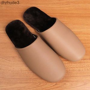 Genuine Leather Womens Slippers Sold with Box Solid Color Cowhide Leather Women Slides