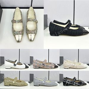 女性デザイナーシューズバレリーナフラットバレエラグジュアリーサンダルキャンパスドレスサンダルローファーラウンドトーメアリージェーンサンダール織物カルフスキン春の輝きの靴