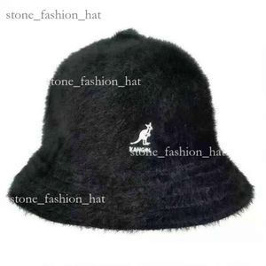 Kangol Top تبيع Womenbucket Hat Rabbit Fur Basin Hat Ladies Warmth Froselity Trend Trend Kangaroo Embroidery Warm Fisherman Hat Kanggol Hat 8e6e