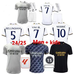 Bellingham 24 25 REAL MADRID SOCCER Jerseys Fani Wersja 2024 2025 Kit Modric Camiseta Vini Jr Mbappe Camavinga Tchouameni Madrides Football Shirt Sets Kids Sets
