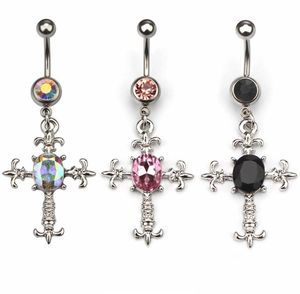 D0522 Cross Style Belly Navel Button Ring01234567898395373