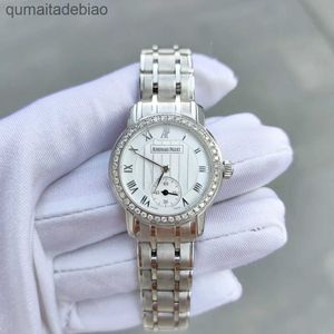 Luxus auetermaiy piguaty Automatische Uhren hochwertige Uhr Watch Neue Damen Uhr 18k Weißgold mit Diamanten 27 Durchmesser weiße Scheibenhandbuch Mechanische Uhr 79386BC