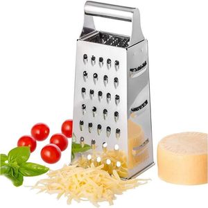 Fruktgrönsaksverktyg rostfritt stål 4 -sidiga blad hushållslåda grater container mtipurpose grönsaker skärare kök manual chee dh8vz