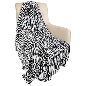 Blankets Home>Product Center>Fleece Throwing Blanket for Sofa>Zebra Blanket>Black and White Fuzzy Lightweight Warm and Comfortable Soft Sofa BlanketL406