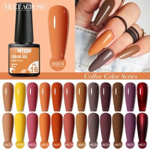 MTSSII 12st Fall Winter Gel Nail Polish Autumn Gel Polish Brown Orange Pumpkin Halloween Christmas Gift Collection Lacks 240603