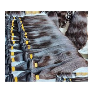 Hair Wefts Absolute Gorgeous American Trend Single Donor Cuticle Aligned Burmese Natural Straight Weave 4 Bundles Quick Deal Drop Deli Dhchk