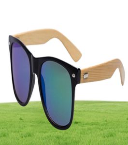 Ralferty Retro Bambu Ahşap Güneş Gözlüğü Erkek Kadın Tasarımcı Spor Gogles Altın Ayna Güneş Gözlükleri Gölgeler Lunette Oculo8880820