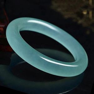 Ice Quartz Jade Azure Round Bracelet Light Blue Popular Joker Bracelet 240603