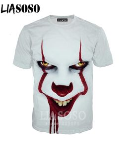 Liasoso Men Tshirt 3D Print Horror Movie it Chapter Two Tシャツユニセックス面白いメン039