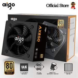 AIGO Power Supply 850W PCIe 50 ATX 30 Full 80Plus Gold Certified Game PSU لـ NVIDIA RTX 203040 بطاقة الرسومات 240527