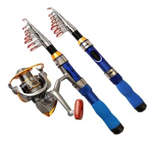 Portable Telescopic Fishing Rod FRP Fiber Pole Sea Boat Rock FishRod high Quality Reel 15m19m23M 2202245438677