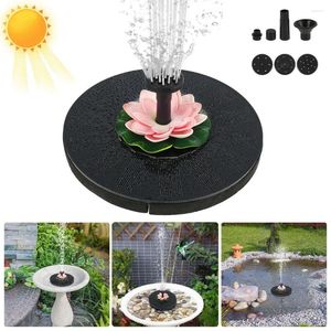 Garden Decorations Solar Fountain Pump Bird Bath Energy Saving Plant Watering Kit With 7 Nozzles Outdoor Pool Pond Decoration