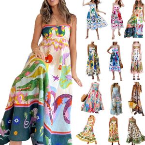 Новое стиль модное платье летние женщины носить элегантные с высокой талией, как ремешок с печать