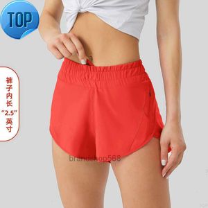 lu-16 Summer Track That 2.5-inch Hotty Hot Shorts Loose Breathable Quick Drying Sports Women's Yoga Pants Skirt Versatile Casual Side Pocket