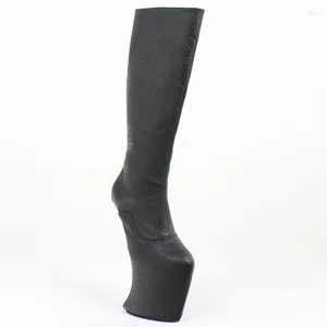 Boots Women Platform Heelless Sexy Knee High Extreme Heel Ballet Wedge For Female Shaft Fetish Shoes