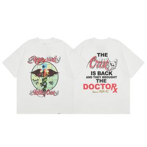 Erkek Tişörtleri Grafik Tasarımcı T Shirt Temsilcisi Amerikan Retro Rahat Kaya Canavarı Baskı Unisex Kısa Kollu T-Shirt Pamuk Çiftleri