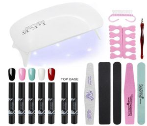 LKE UV Gel Nail Art Kits LED Nail Dryer Manicure Set UV Gel Polish Pen Set for Extension Lack Lacquer Manicure Tools Kit2319573