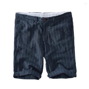 Men's Shorts Arrival Linen Men Summer Fashion Stripe Beach Mens 29-38 Size Board Short Male Bermuda Masculina