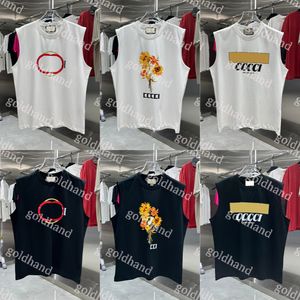 Sleeve T Shirt Mens Summer Vest Clothes Designer Pure Cotton Tank Tops Brand Letter Printed Tees