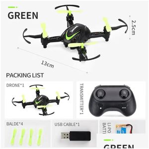 Electric/Rc Aircraft H8 H48 Mini No Camera One Key Return Home Game Waterproof Drone Headless Mode Rc Helicopter Quadcopter Drop Deliv Dh9Qu