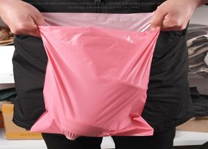 100st Pink Poly Mailing Adhesive Envelope Påsar Förpackningspåsar Plastisposter Pink Wedding Presentpaket PAKKAR T2001156195282