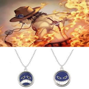 Anime figurka metalowe naszyjniki jednoczęściowe biżuteria obrotowe łańcuchy wisiorki Kołnierze Choker Charm Dift Ace Naszyjnik dla kobiet mężczyzn