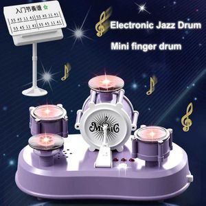 Noisemaker Toys Baby Music Sound Toys Electric Finger Touch Mini Drum Set Percussion Instrument lti-mode Jazz Drum Music Toy Childrens Education Toy Gifts WX5.30