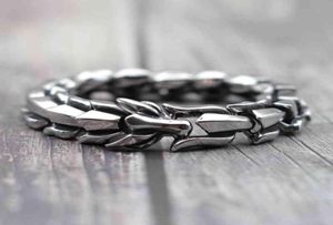Punk Stainless Steel Chain Dragon Bracelet Black Gold Silver Color Men Armband Hip Hop Street Braclet For Male Jewelry Homme2349304