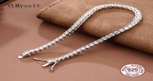 Real 925 Classic 1521cm Tennis Bracelets Jóias 2mm 3mm 4mm 5a Zironia Casamento eterno Luxo Sterling Silver Silver Bracelet4526153